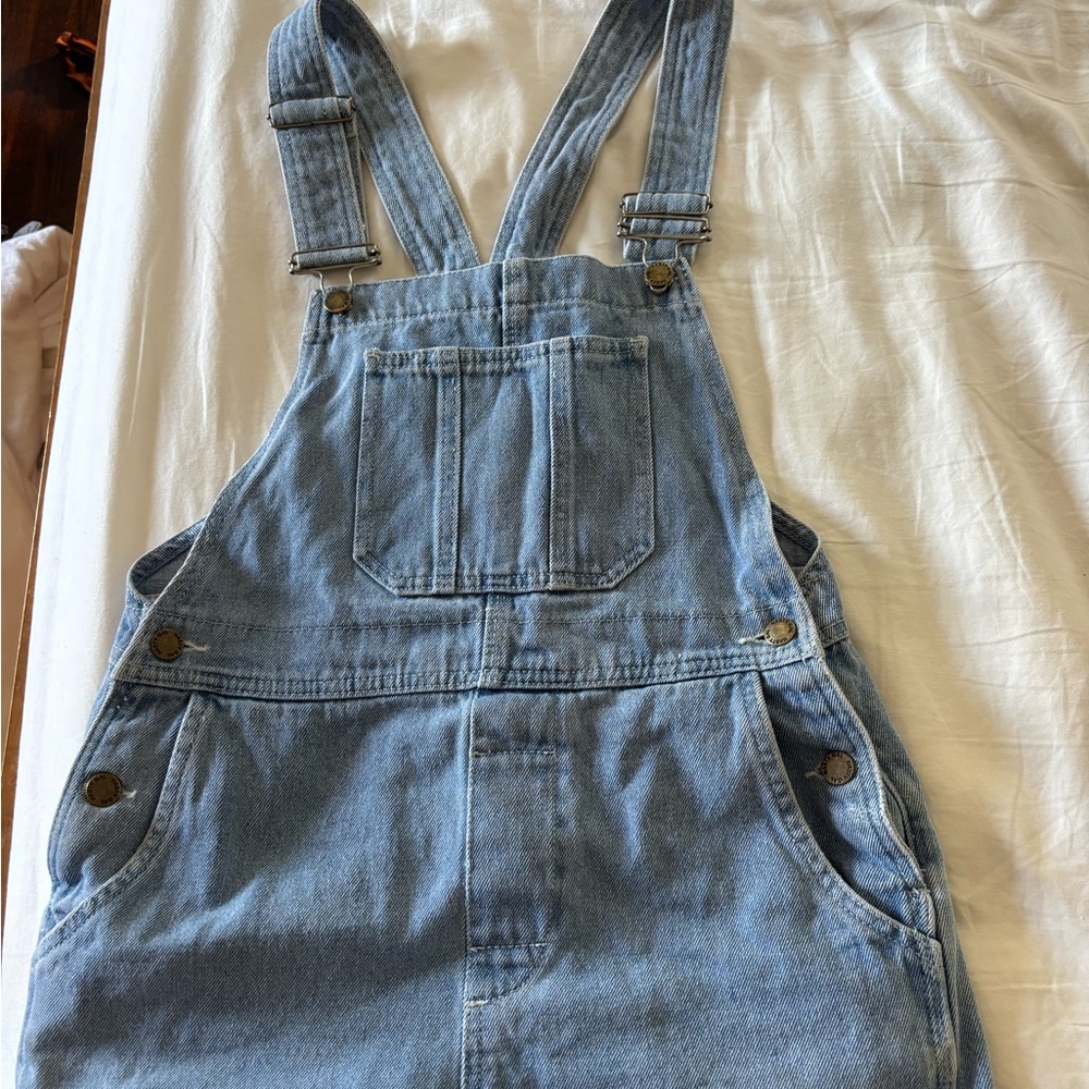 Nasty Gal Blue Denim Jeans Overalls